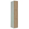 QMP Timber Door Lockers - 3 Door Medium Oak