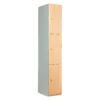 QMP Timber Door Lockers - 3 Door Beech