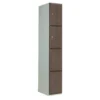 QMP Timber Door Lockers - 4 Door Dark Oak