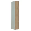 QMP Timber Door Lockers - 4 Door Medium Oak