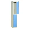 QMP Solid Laminate Door Lockers - 2 Door Campanula open