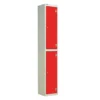 QMP Solid Laminate Door Lockers - 2 Door Spectrum Red