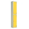 QMP Solid Laminate Door Lockers - 2 Door Spectrum yellow