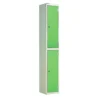 QMP Solid Laminate Door Lockers - 2 Door Vibrant Green