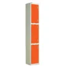 QMP Solid Laminate Door Lockers - 3 Door Clementine