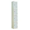 QMP Solid Laminate Door Lockers - 4 Door Light Grey