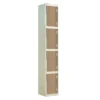 QMP Solid Laminate Door Lockers - 4 Door Oak