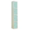 QMP Solid Laminate Door Lockers - 4 Door Aquamarine