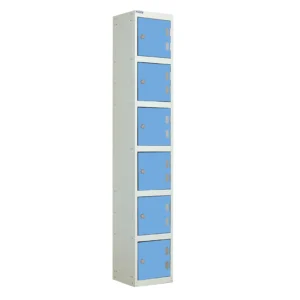 QMP Solid Laminate Door Lockers - 6 Door Campanula