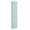 QMP Solid Laminate Door Lockers - 6 Door Aquamarine