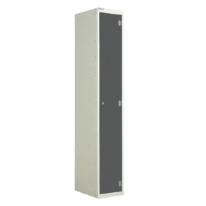 QMP Solid Laminate Door Lockers - 1 Door Graphite Grey