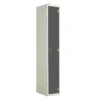 QMP Solid Laminate Door Lockers - 1 Door Graphite Grey