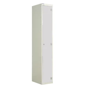 QMP Solid Laminate Door Lockers - 1 Door Light Grey