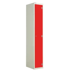QMP Solid Laminate Door Lockers - 1 Door Spectrum Red
