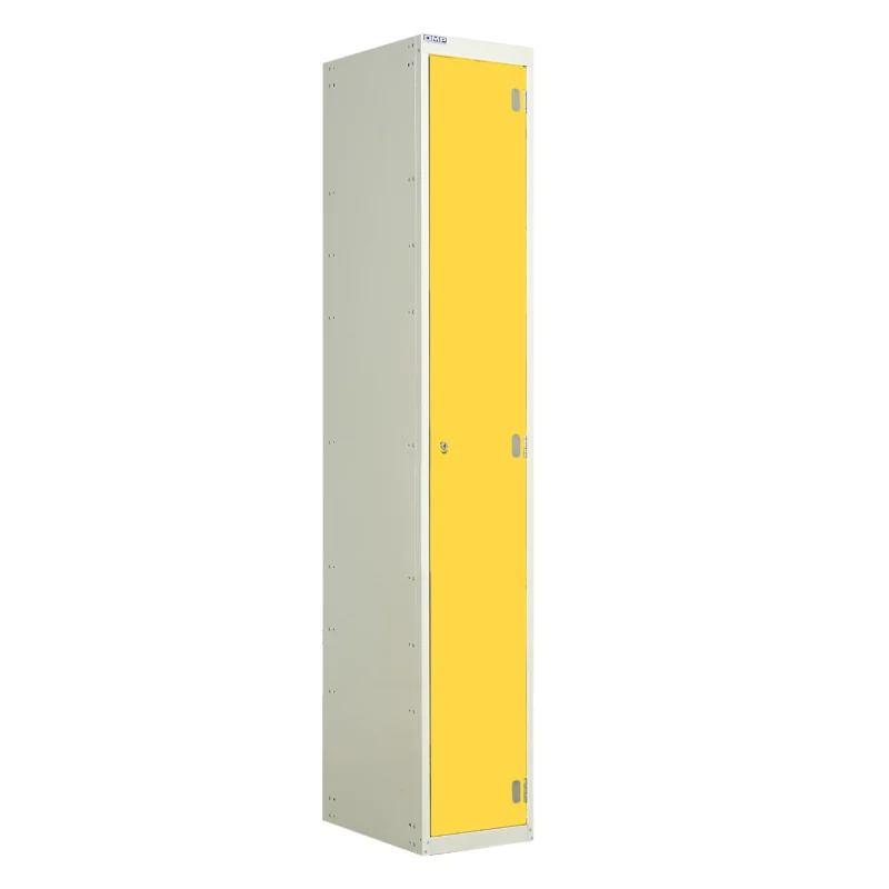 QMP Solid Laminate Door Lockers - 1 Door Spectrum Yellow