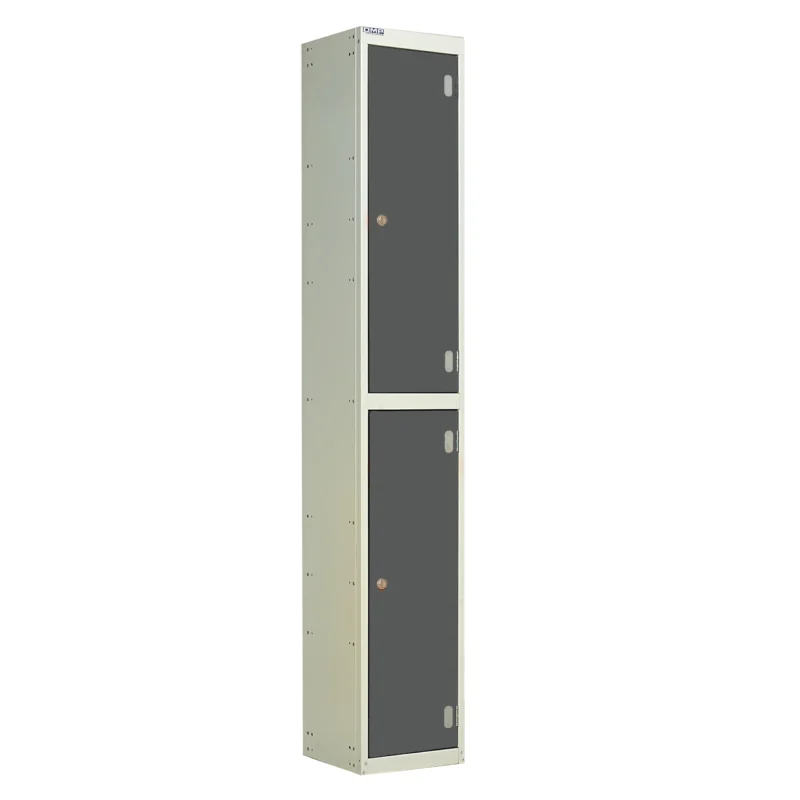 QMP Laminate Splash Lockers - 2 Door Graphite Grey