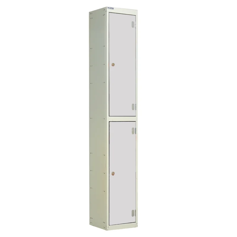 QMP Laminate Splash Lockers - 2 Door Light Grey