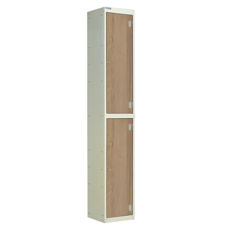 QMP Laminate Splash Lockers - 2 Door Oak