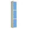 QMP Laminate Splash Lockers - 3 Door Campanula