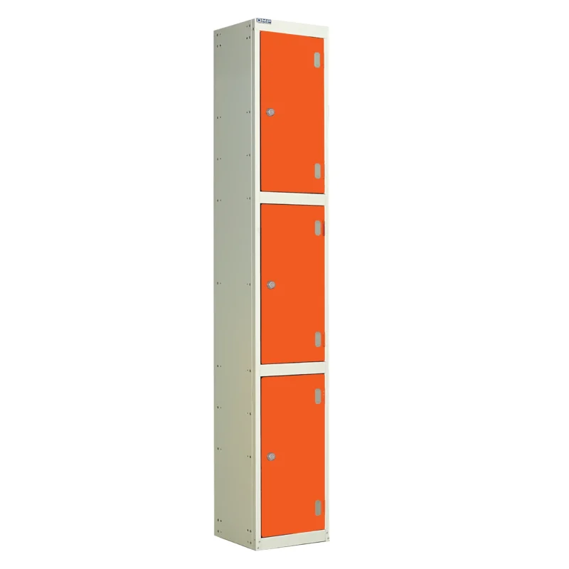 QMP Laminate Splash Lockers - 3 Door Clementine