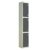 QMP Laminate Splash Lockers - 3 Door Graphite Grey