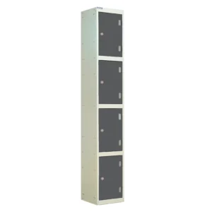 QMP Laminate Splash Lockers - 4 Door Graphite Grey