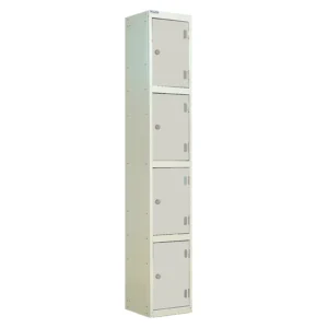 QMP Laminate Splash Lockers - 4 Door Light Grey