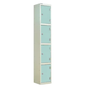 QMP Laminate Splash Lockers - 4 Door Aquamarine