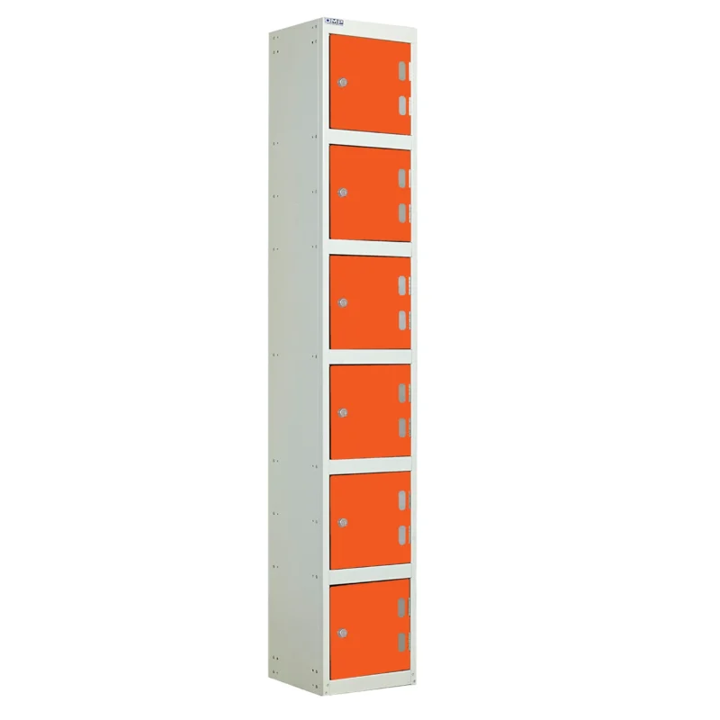 QMP Laminate Splash Lockers - 6 Door Clementine