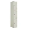 QMP Laminate Splash Lockers - 3 Door Light Grey