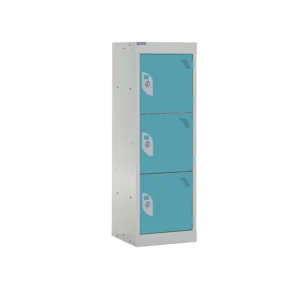 QMP Spectrum School Lockers - 955mm Height - 3 Door Blue