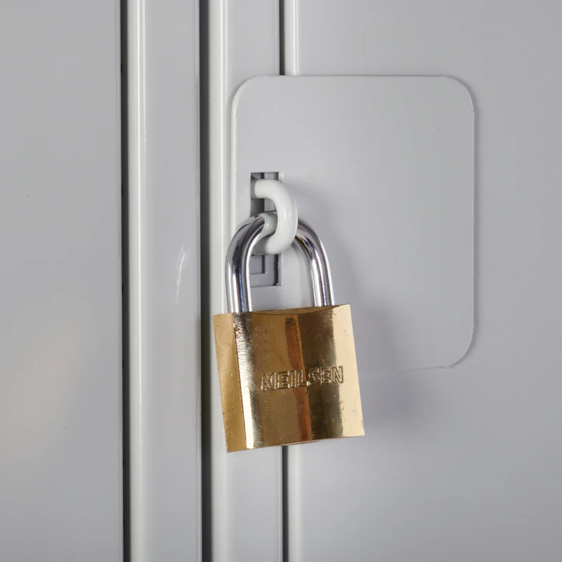 Padlock lockers close up