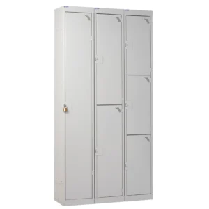 Padlock lockers group in grey