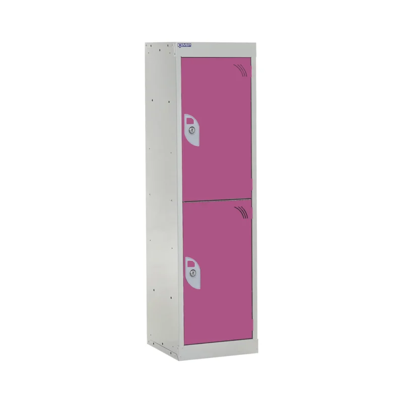 QMP Spectrum School Lockers - 1235mm Height - 2 Door Pink