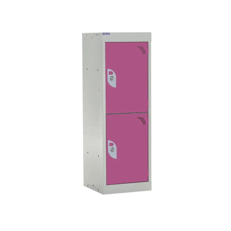 QMP Spectrum School Lockers - 955mm Height - 2 Door Pink