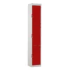 QMP Padlock Lockers - 3 Door Red