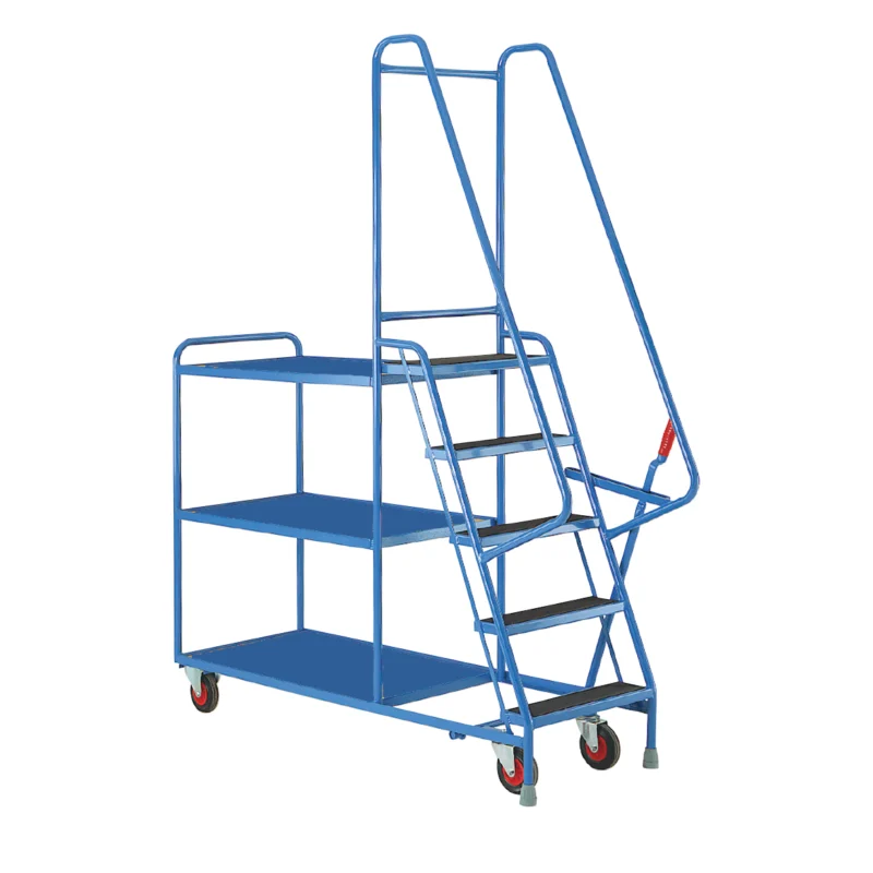 Steptek Heavy Duty Mobile Step Trolley Steel