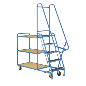 Steptek Heavy Duty Mobile Step Trolley Plywood