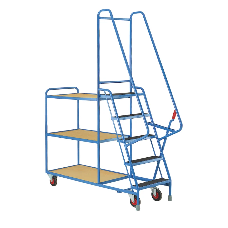 Steptek Heavy Duty Mobile Step Trolley Plywood