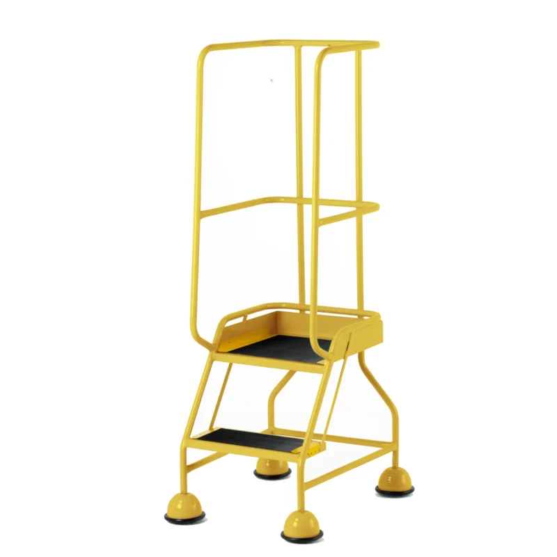 Steptek Classic Colour BSI Kitemark Mobile Steps 2 Tread Yellow