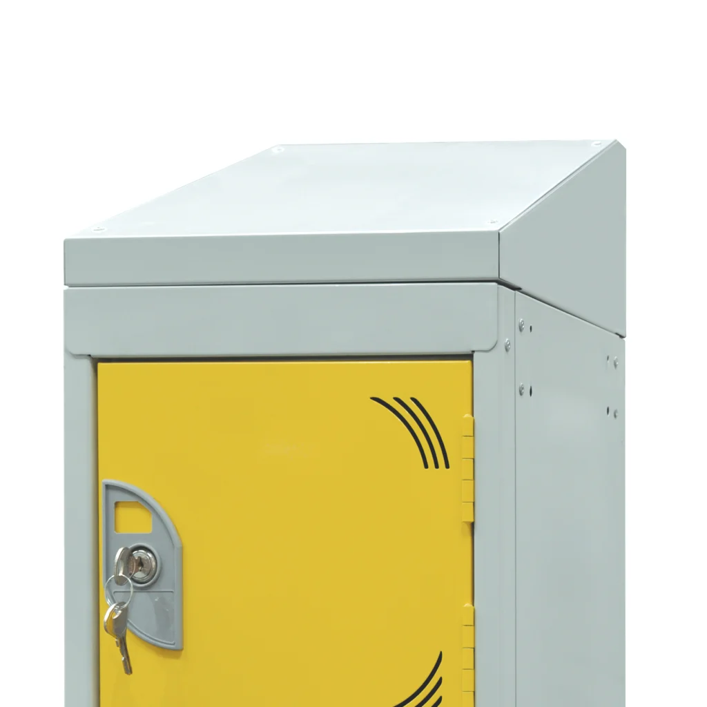 Sloping top locker