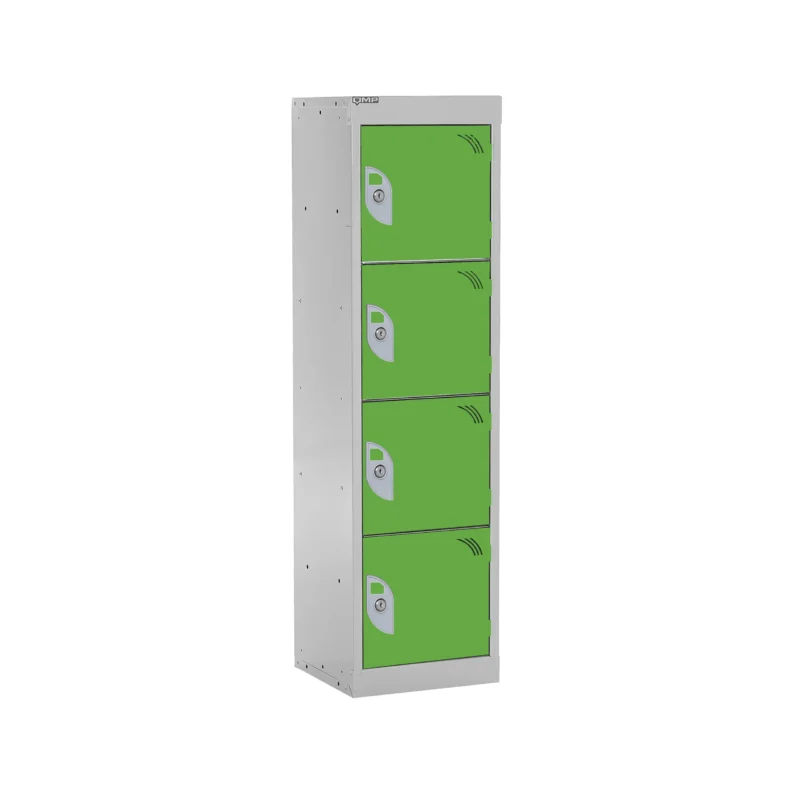 QMP Spectrum School Lockers - 1235mm Height - 4 Door Lime