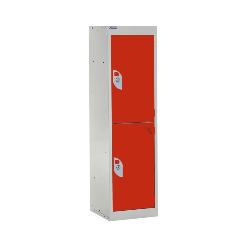 QMP Spectrum School Lockers - 1235mm Height - 2 Door Red