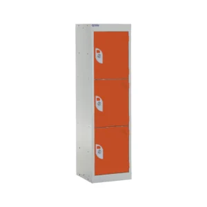 QMP Spectrum School Lockers - 1235mm Height - 3 Door Orange