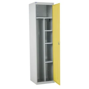 QMP Multi Compartment Staff Lockers Yellow Open