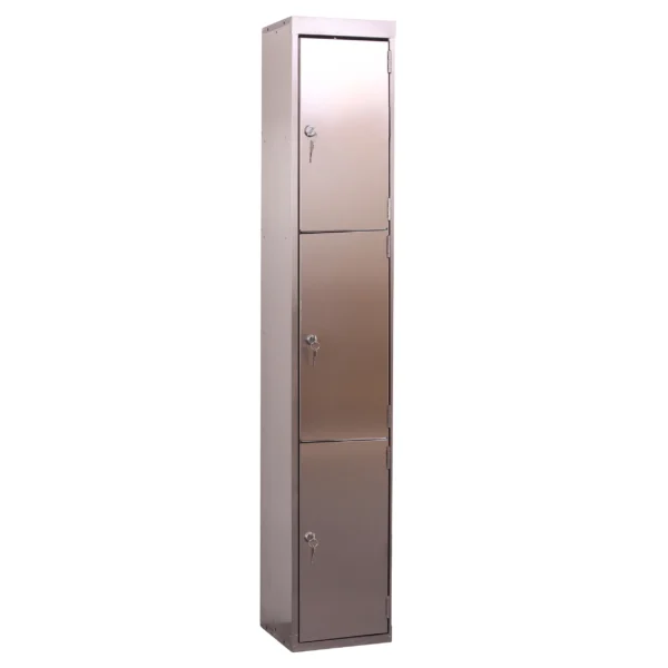 QMP Stainless Steel Lockers - 3 Door