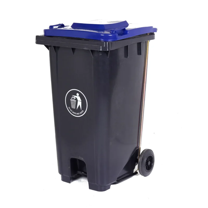 Waste Bins | Pedal Wheeled Bin | EN 840 | Coloured Lids Blue