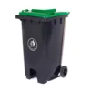 Waste Bins | Pedal Wheeled Bin | EN 840 | Coloured Lids Green