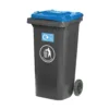 Recycling Waste Bins | Wheeled & Coloured Lids | EN 840 | 120L Blue