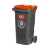 Recycling Waste Bins | Wheeled & Coloured Lids | EN 840 | 120L Red